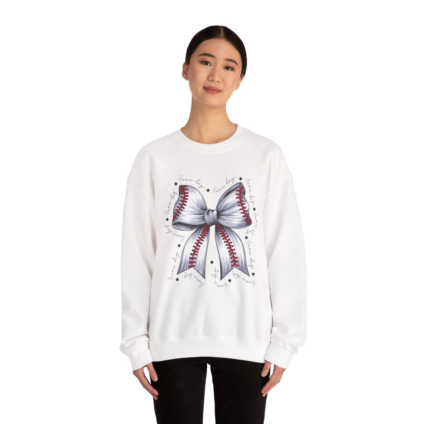 Baseball Ribbon Sweatshirt | Comfortable Crewneck for Sports Lovers, Gift for Players, Baseball Theme, Unisex Apparel