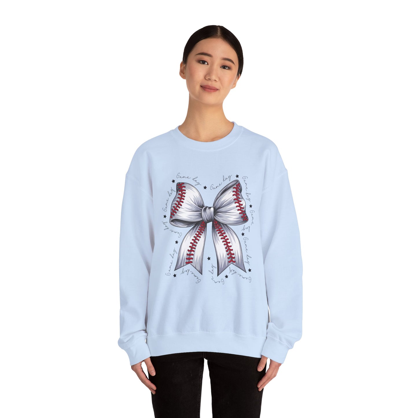 Baseball Ribbon Sweatshirt | Comfortable Crewneck for Sports Lovers, Gift for Players, Baseball Theme, Unisex Apparel