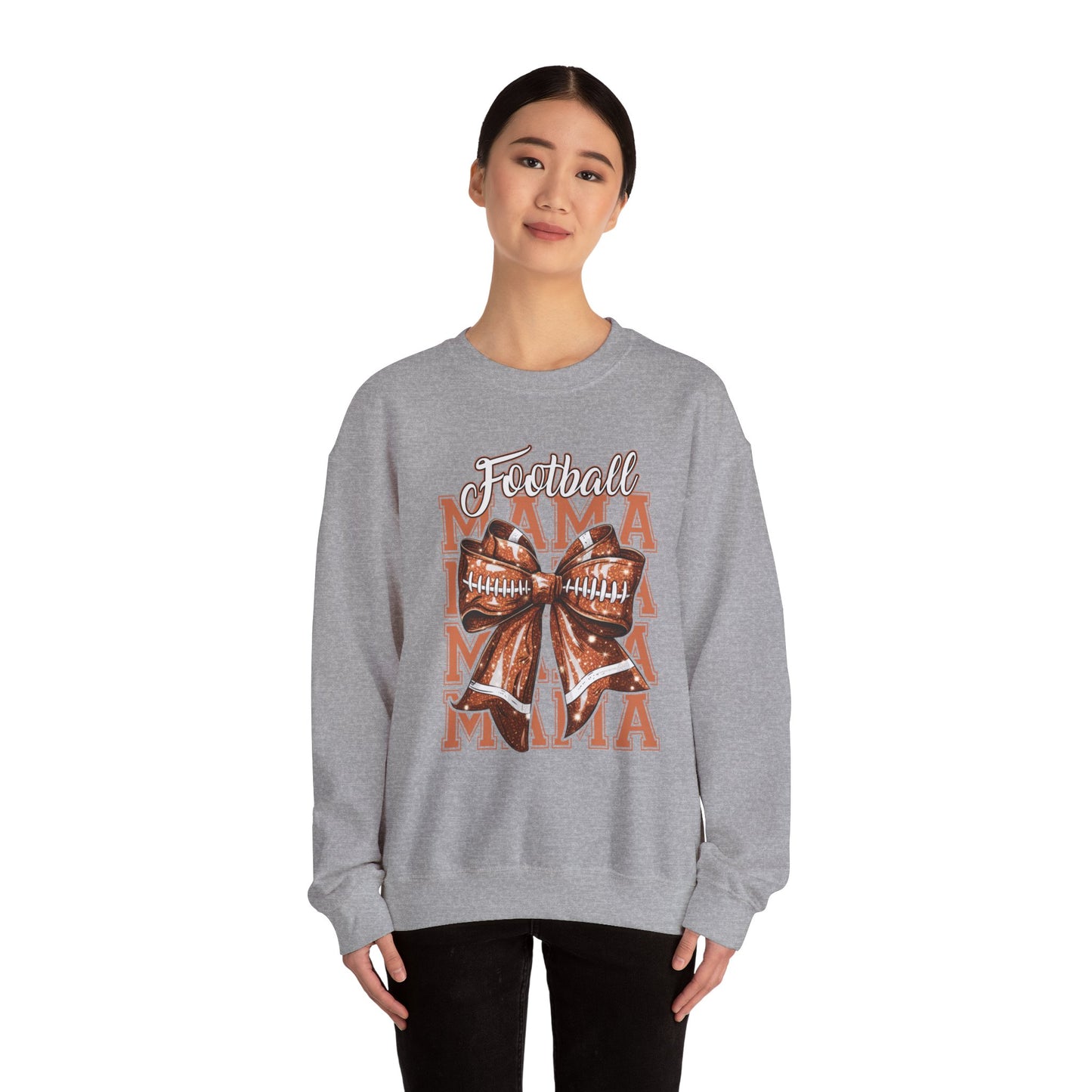 Football Mama Crewneck Sweatshirt - Ideal for Game Day, Family Gatherings, Sports Moms, and Unique Gift Ideas