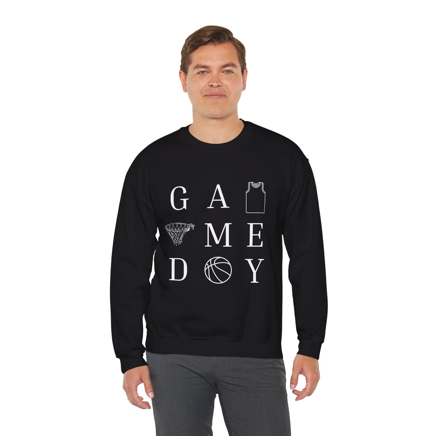 Game Day Unisex Crewneck Sweatshirt, Sports Sweatshirt, Basketball Apparel, Gift for Him or Her, Comfortable Layering