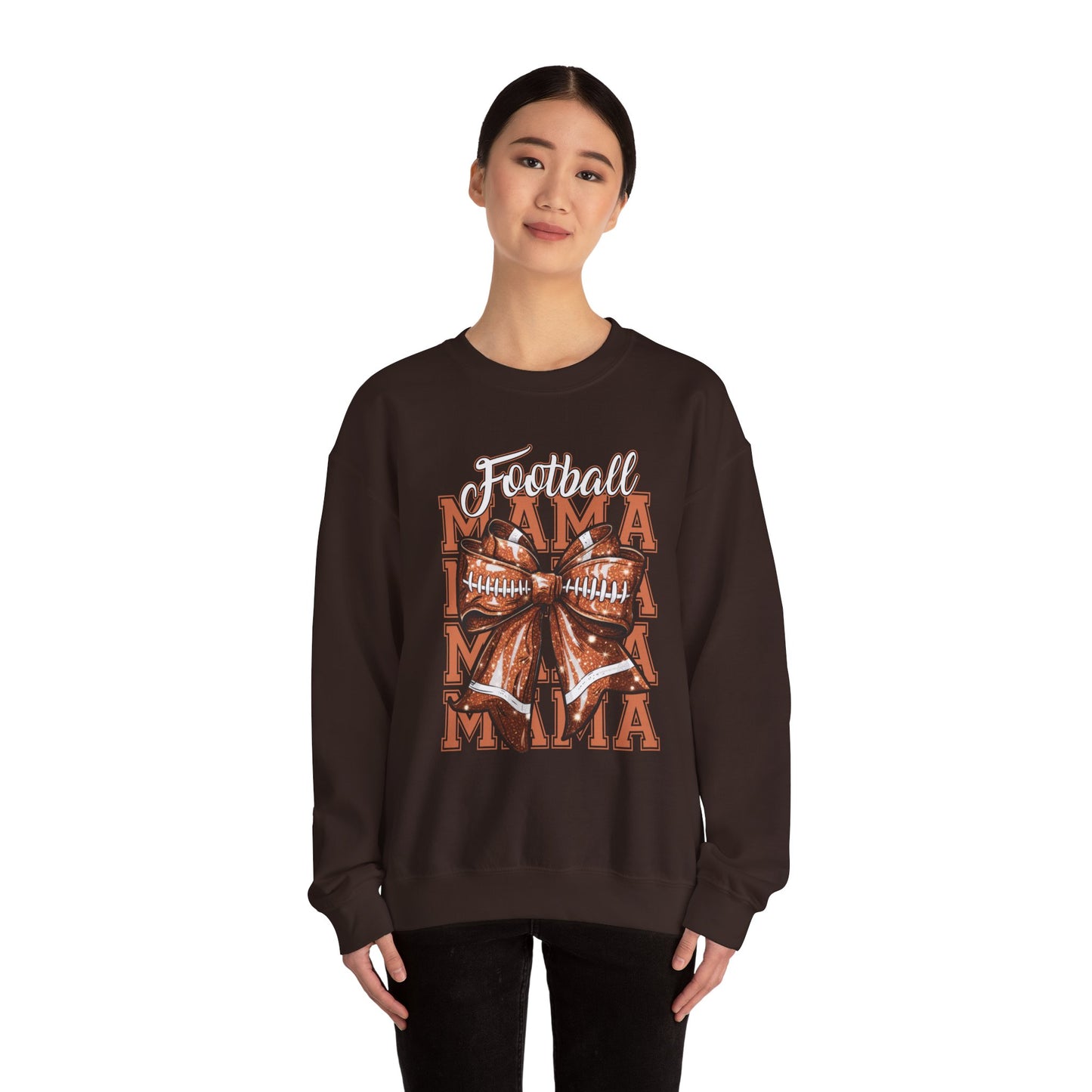 Football Mama Crewneck Sweatshirt - Ideal for Game Day, Family Gatherings, Sports Moms, and Unique Gift Ideas