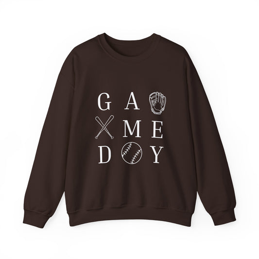 Game Day Unisex Crewneck Sweatshirt, Casual Sportswear, Baseball Fan Gift, Comfy Outfit, Everyday Wear, Cozy Layer